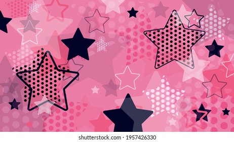 Black pink punk rock stars background