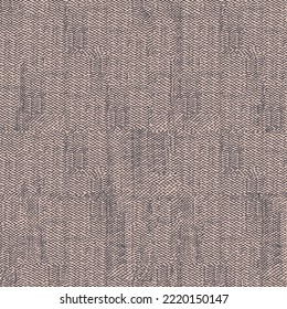 Black and pink rustic geometric texture design with abstract doodle stripes that look like sackcloth. This dark and moody seamless vector stroke design looks primitive and old.
