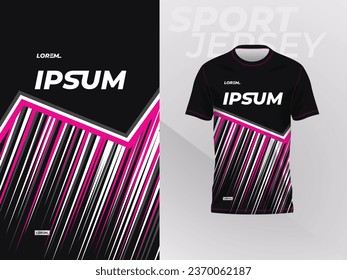 black pink shirt sport jersey mockup template design for soccer, football, racing, gaming, motocross, cycling, and running