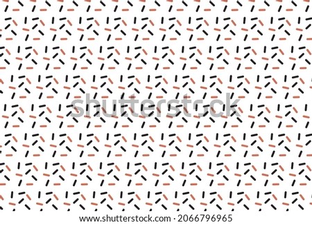 Black and Pink Simple Seamless Memphis Pattern with White Background