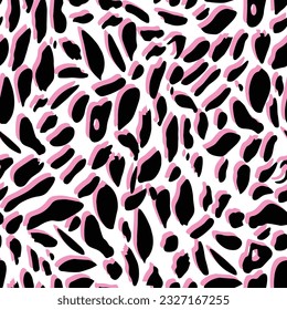 black and pink spot pattern background, animal skin with beautiful pink color, animal skin pattern, textile print design, fabric print design 
