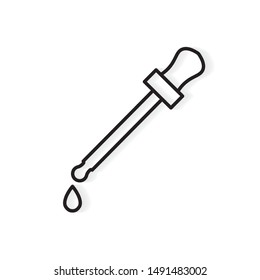 black pipette icon- vector illustration