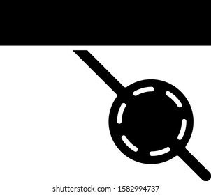 Black Pirate eye patch icon isolated on white background. Pirate accessory.  Vector Illustration