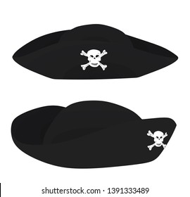 Black pirate hate. vector illustration