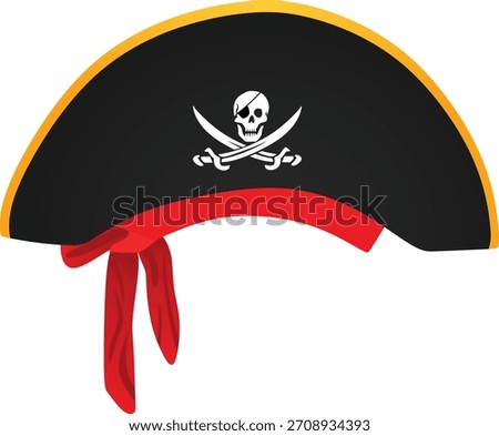 Black pirate hate. vector illustration
