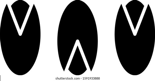Black Pistachio nuts icon isolated on white background.  Vector Illustration