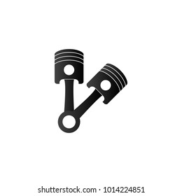 Black piston automotive logo design template vector