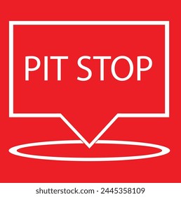  Icono de BLACK PIT STOP aislado sobre fondo blanco