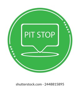  Icono de BLACK PIT STOP aislado sobre fondo blanco