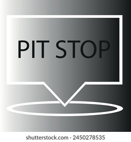  Icono de BLACK PIT STOP aislado sobre fondo blanco