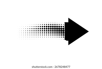 Black pixel arrow. Gradient logo design. Vector