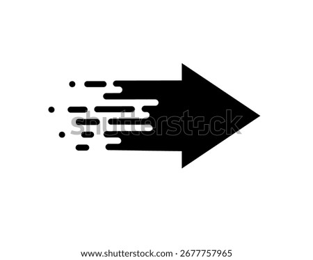 Black pixel arrow. Gradient logo design. Vector