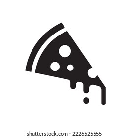 black pizza icon vector illustration design template web