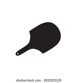 Black pizza peel silhouette logo design vector template