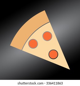 Black Pizza vector icons 