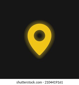 Black Placeholder Variant yellow glowing neon icon