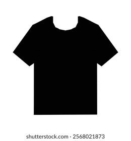 Black plain short sleeve t-shirt clipart