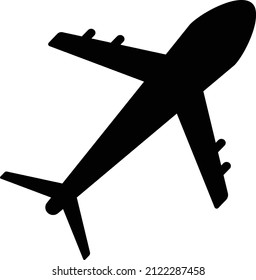 Symbol für die Fluggesellschaft in schwarz Flugzeugen