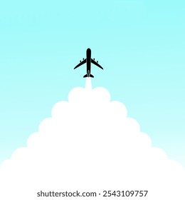 black plane illustration, Airplane Silhouette, vector, vehicle, transportation, Civil Aviation Day