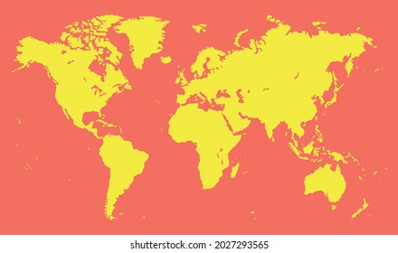 mapa plano negro del mundo sobre fondo blanco
