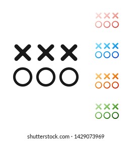 Black Planning strategy concept icon isolated on white background. Soccer or american football cup formation and tactic. Set icons colorful. Vector Illustration