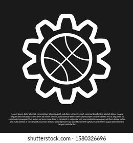 Black Planning strategy concept icon isolated on black background. Basketball cup formation and tactic.  Vector Illustration