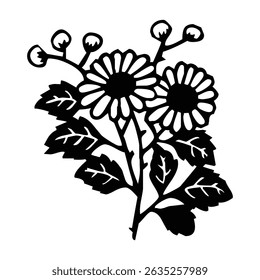 Black Plant and Leaf Icon Vector Set – Silhouette Botanical Elements with Floral, Leaves, and Nature Shapes – Simple Natural Clip Art for Decoration, Graphic Design, and Illustrations