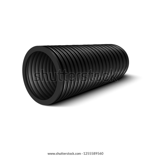 Black Plastic Drainage Pipe Products Plastic Stock Vector (Royalty Free
