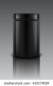 Black Plastic Jars,Vector illustration, Eps 10