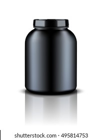 Black Plastic Jars,Vector illustration, Eps 10