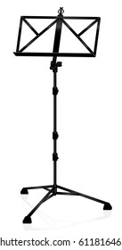 Black Plastic Music Stand - Isolated 3d Vector Illustration On White Background.