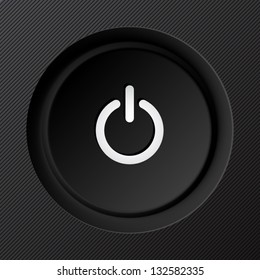 Black plastic vector power button