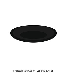 Black plate design outline illustration