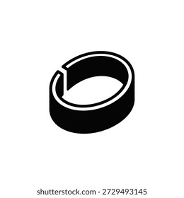 Black play button symbol flat design vector illustration scalable graphic