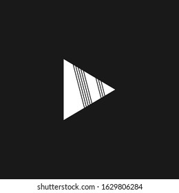 Black play button vector image for web and design