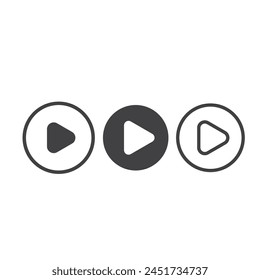Black Play Button Video Symbol Vektorgrafik Element Design Vorlage Web