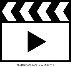 Black play marks on the clapperboard.