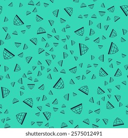 Black Playground climbing equipment icon isolated seamless pattern on green background. Kid playground climb.  Vector