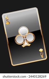 black playing card of the ace of the cross