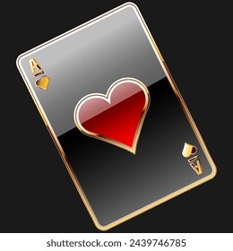 black playing card ace of hearts