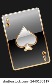 black playing card ace of spades