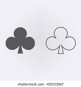 Black playing card suit icon . Vector illustration
