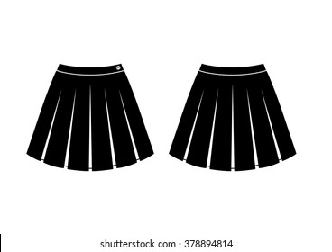 black pleated skirt 