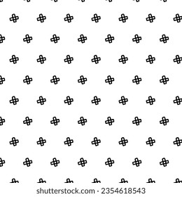 Black plus cross pattern. Vector seamless Hand drawn sign. Doodle strokes geometrical for wallpaper, web page background, textile design, graphic design.