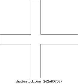 Schwarzes Plus-Symbol, Illustration