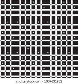 black plus sign on white grid line pattern white star black background vector illustration image