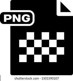 Black PNG file document. Download png button icon isolated on white background. PNG file symbol.  Vector Illustration