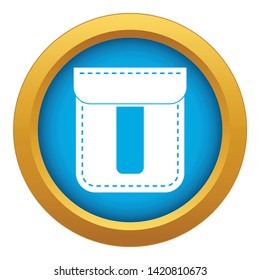 Black pocket icon blue vector isolated on white background for any design
