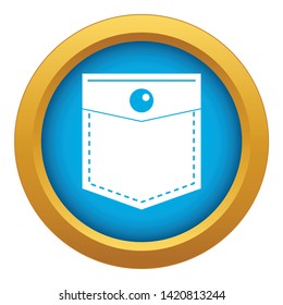 Black pocket symbol icon blue vector isolated on white background for any design