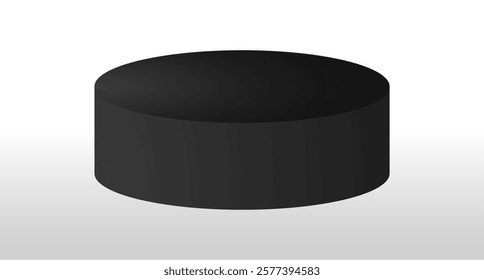 Black podium circle 3d Empty stage, product platform background, Vector illustration